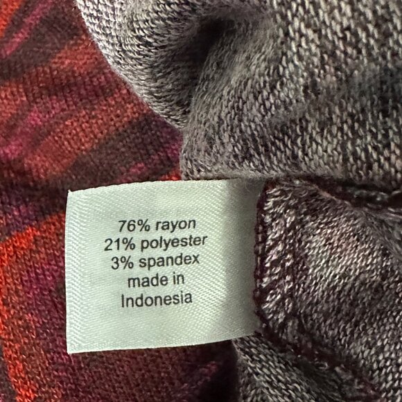 Lane Bryant size 18/20 super soft red plaid scoop neck long sleeve tunic top - Picture 5 of 8